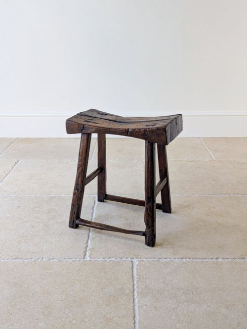 Antique Georgian Oak Vernacular Stool C.1750