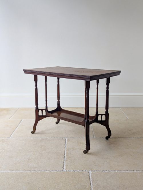 Antique Victorian Aesthetic Movement Mahogany Side Table by Gregory & Co C.1880