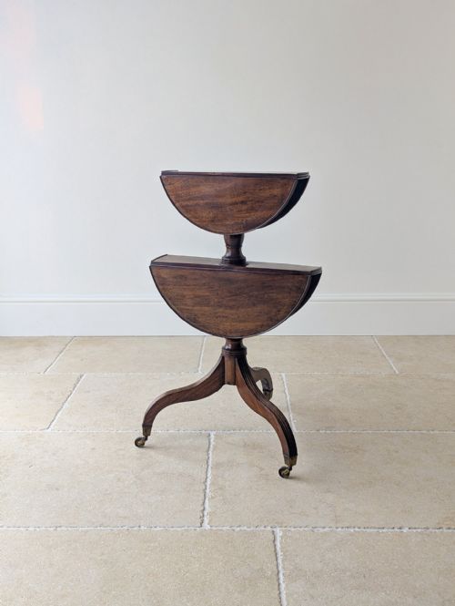 fig 1. Antique Regency Mahogany Drop-Leaf Dumb Waiter c.1820