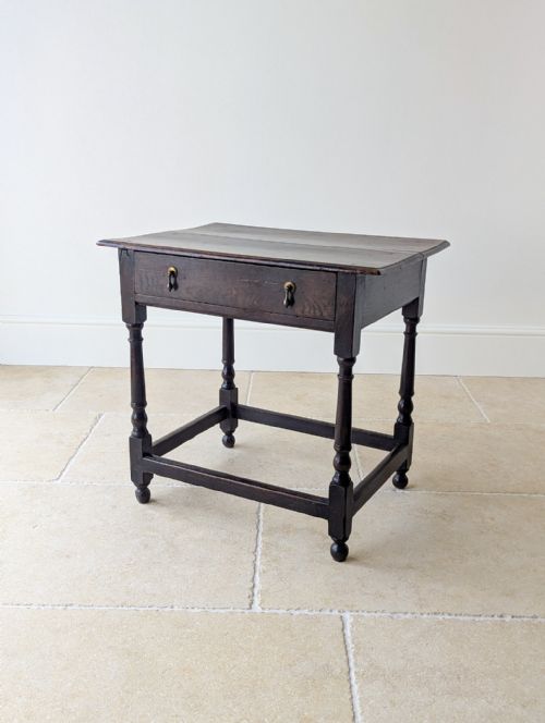 Antique William & Mary Oak Side Table C.1690