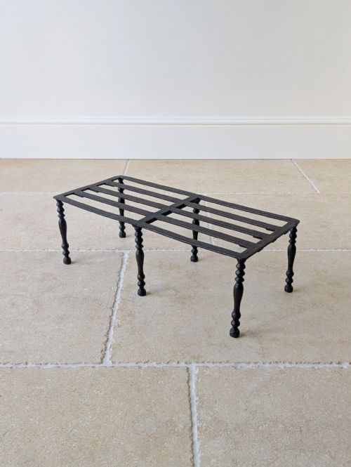 Antique Georgian Country-house Wrought Iron Hearth Footman C.1800