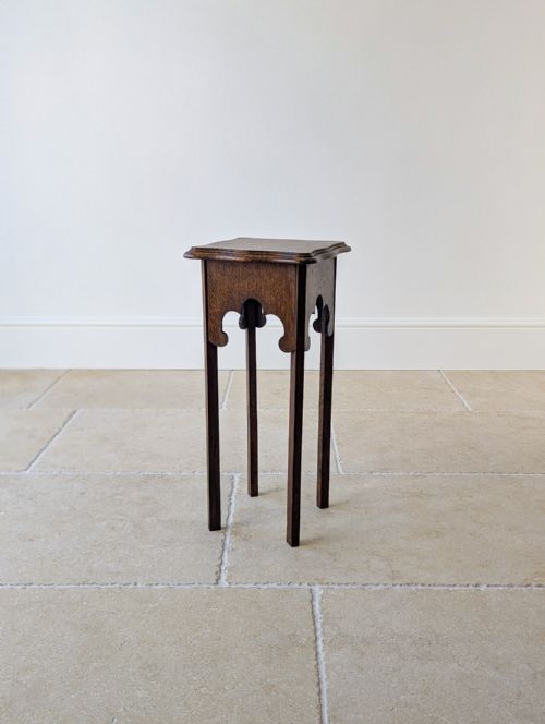 Antique Arts & Crafts Oak Plant Stand C.1910
