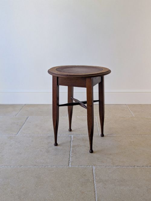 Antique Edwardian Arts & Crafts Oak Occasional Table C.1910