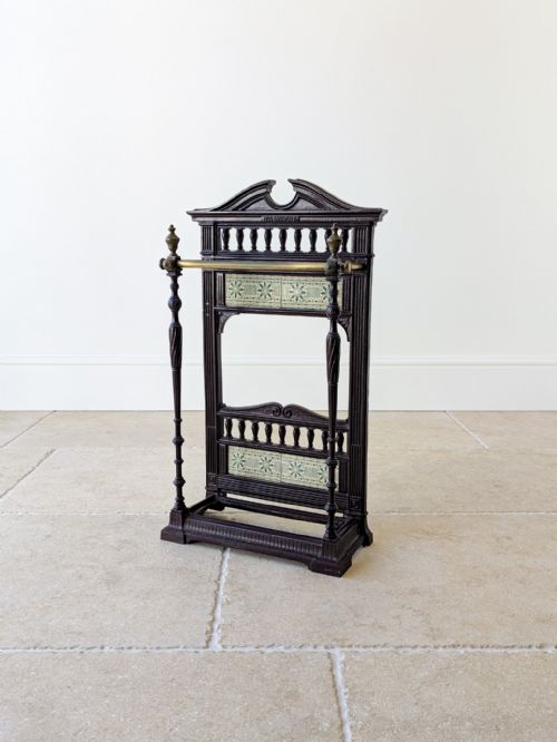 Antique Edwardian Aesthetic Movement Cast Iron Stick Stand by Coalbrookdale C.1905