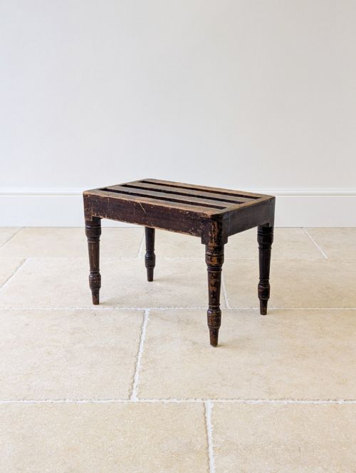 Antique Victorian Beech Luggage Stand by Brown & Lamont C.1870