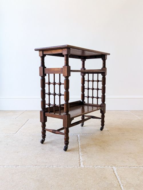 Antique Arts & Crafts Oak Liberty & Co. Reading Table Bookstand C.1900