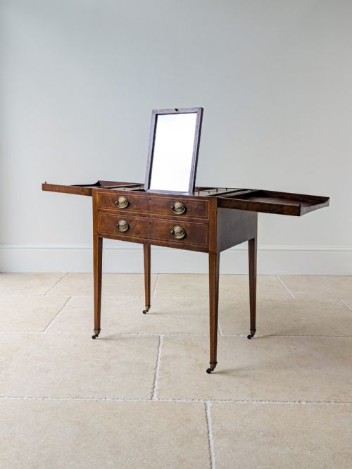 Antique Georgian Mahogany Folding Dressing Table C.1790