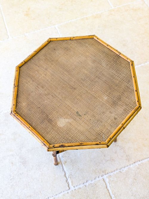 fig 1. Antique Victorian Bamboo Occasional Table c.1890