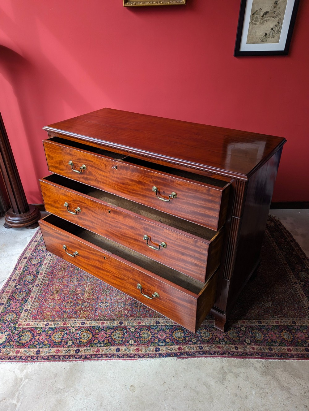 Large Antique 19th Century Mahogany Chest of Drawers View II