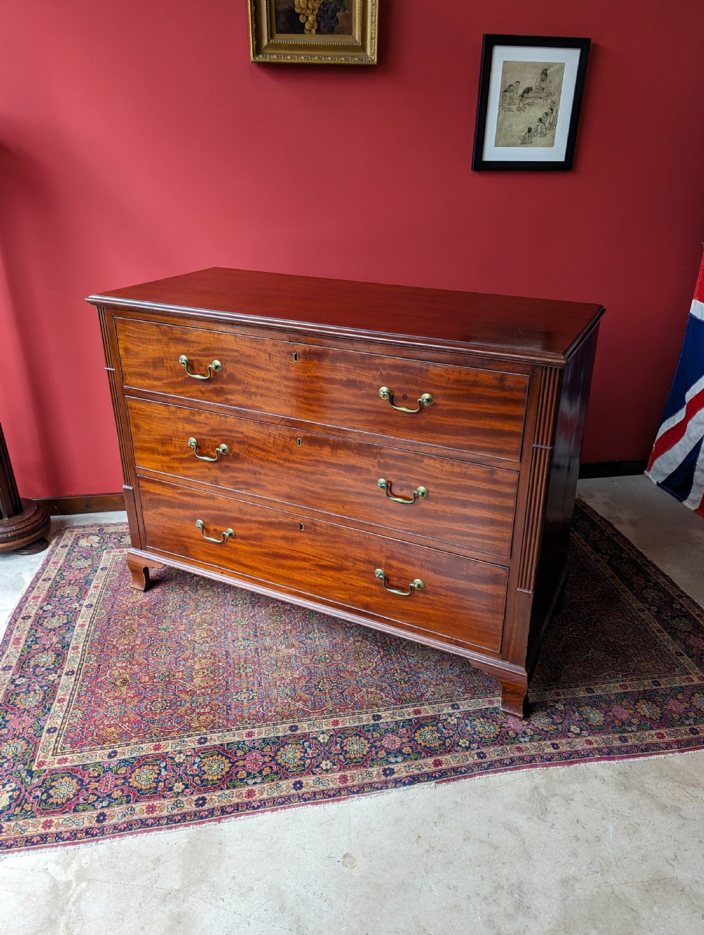 Large Antique 19th Century Mahogany Chest of Drawers View IV