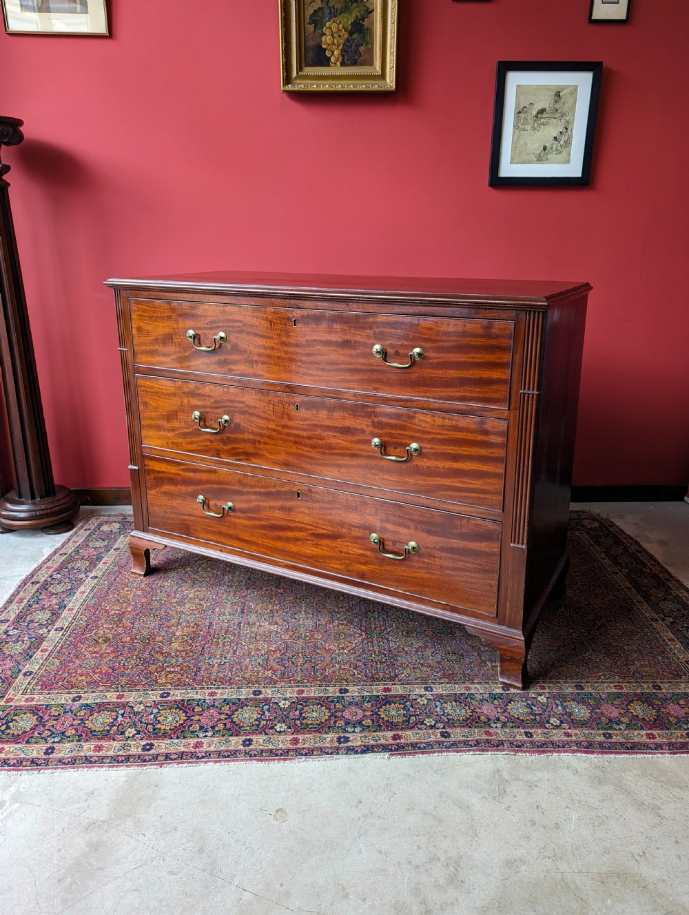Large Antique 19th Century Mahogany Chest of Drawers View VI