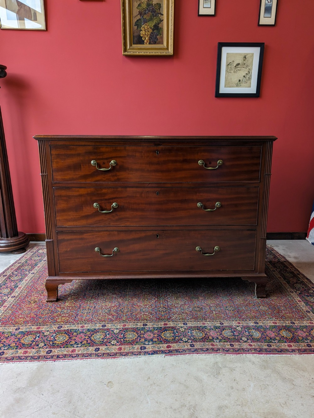 Large Antique 19th Century Mahogany Chest of Drawers View X