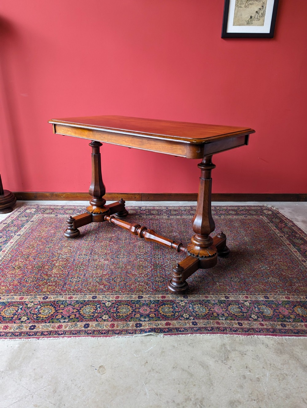 Antique William IV Mahogany Library Table / Writing Table / Desk View III