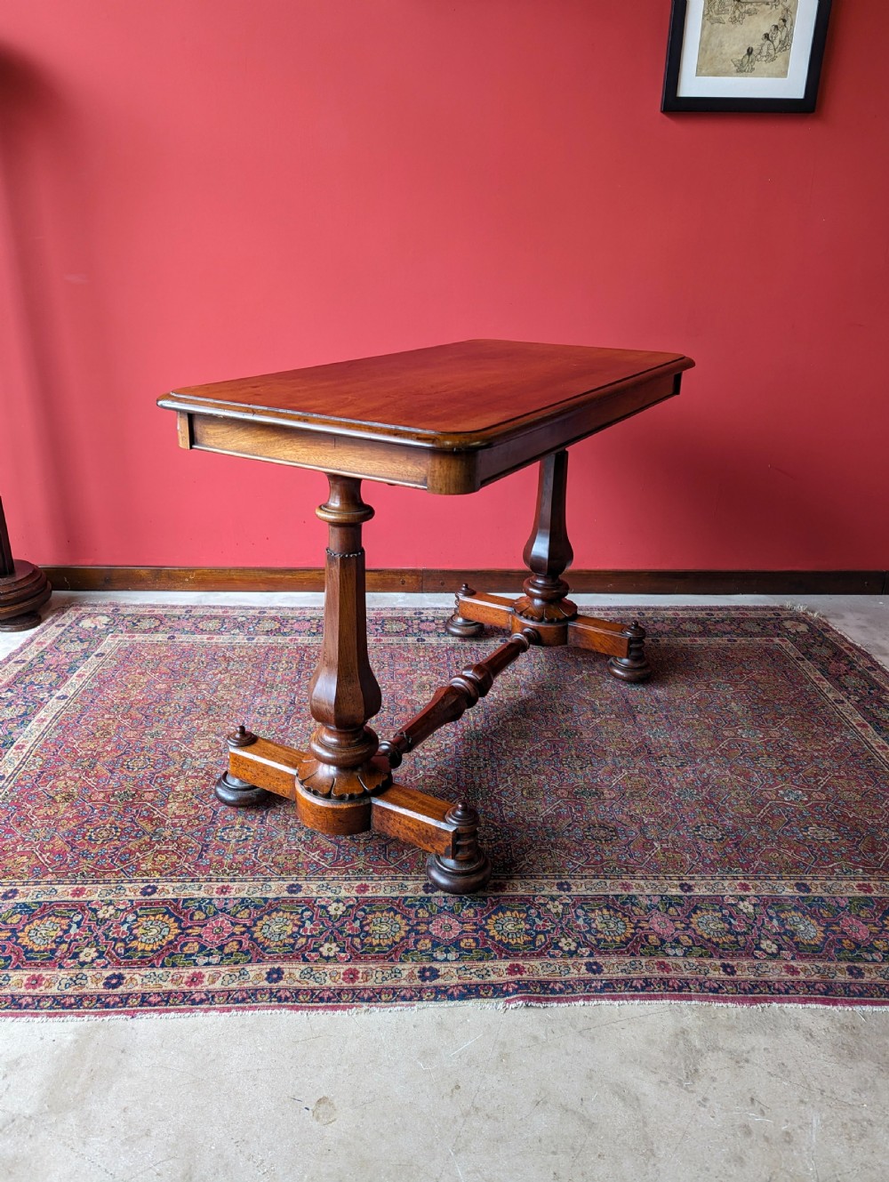 Antique William IV Mahogany Library Table / Writing Table / Desk View IV