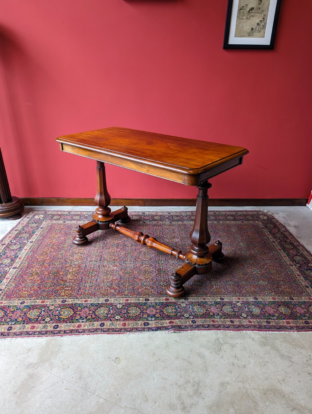 Antique William IV Mahogany Library Table / Writing Table / Desk View V