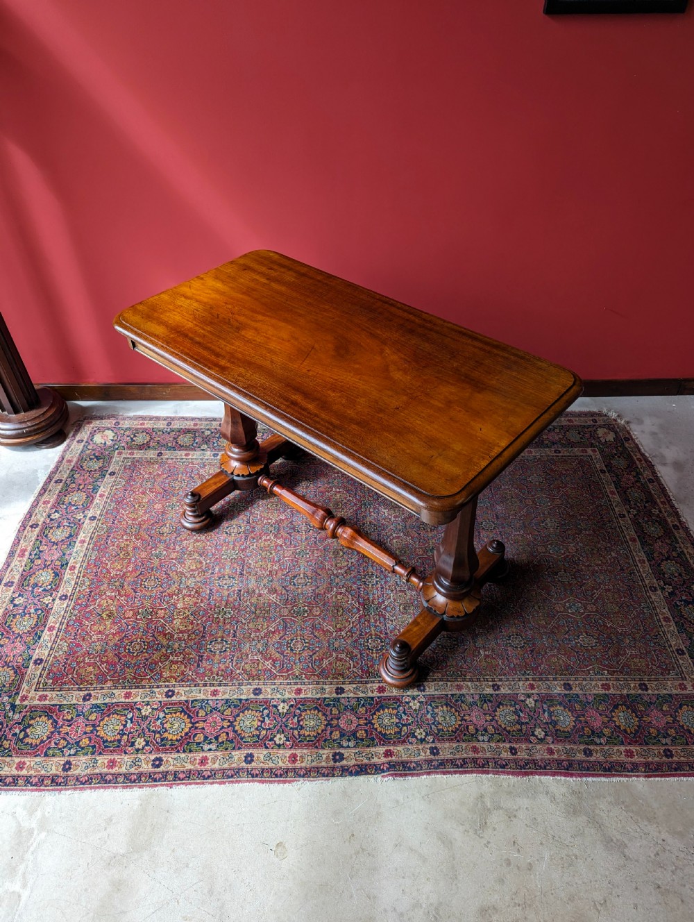 Antique William IV Mahogany Library Table / Writing Table / Desk View VIII