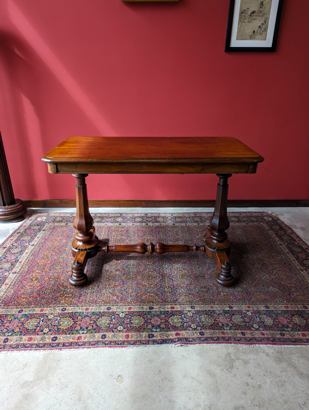 Antique William IV Mahogany Library Table / Writing Table / Desk View IX
