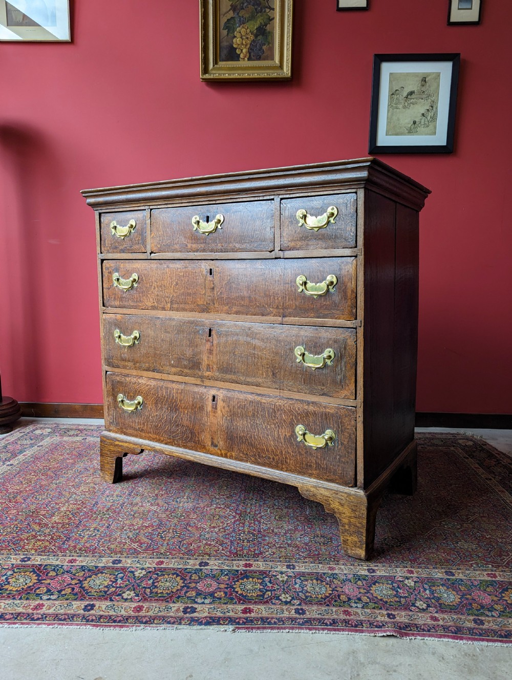 Antique Georgian Oak Chest of Drawers