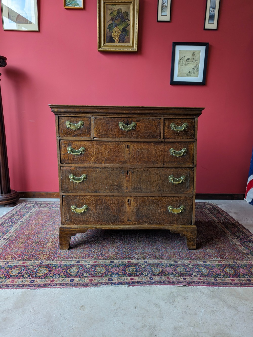 Antique Georgian Oak Chest of Drawers View II