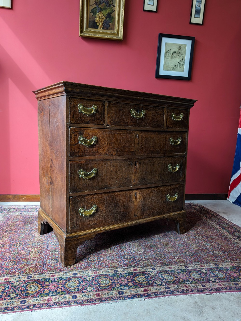 Antique Georgian Oak Chest of Drawers View IV