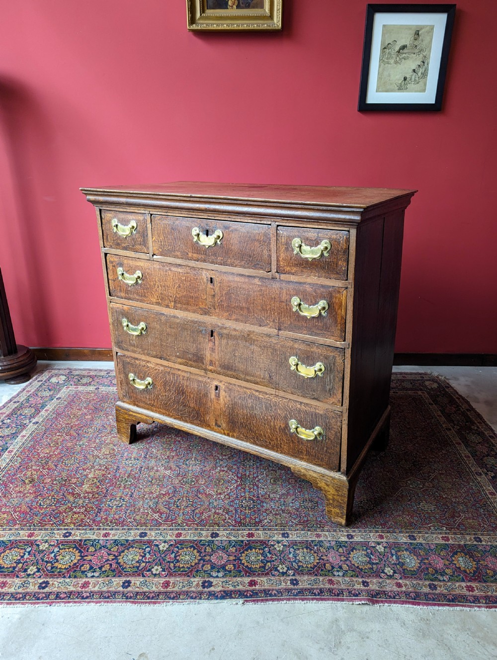 Antique Georgian Oak Chest of Drawers View VII