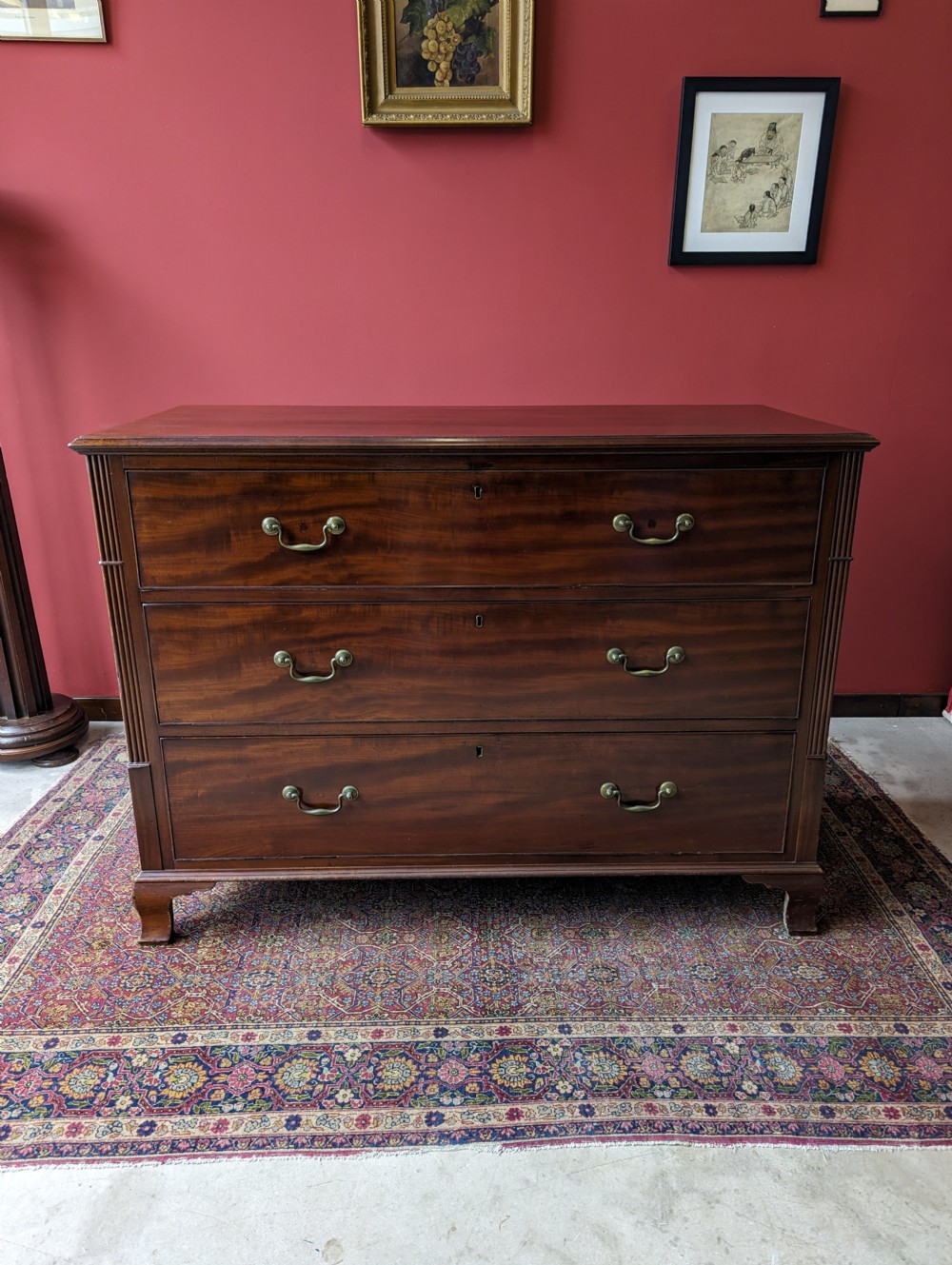 Large Antique 19th Century Mahogany Chest of Drawers View III