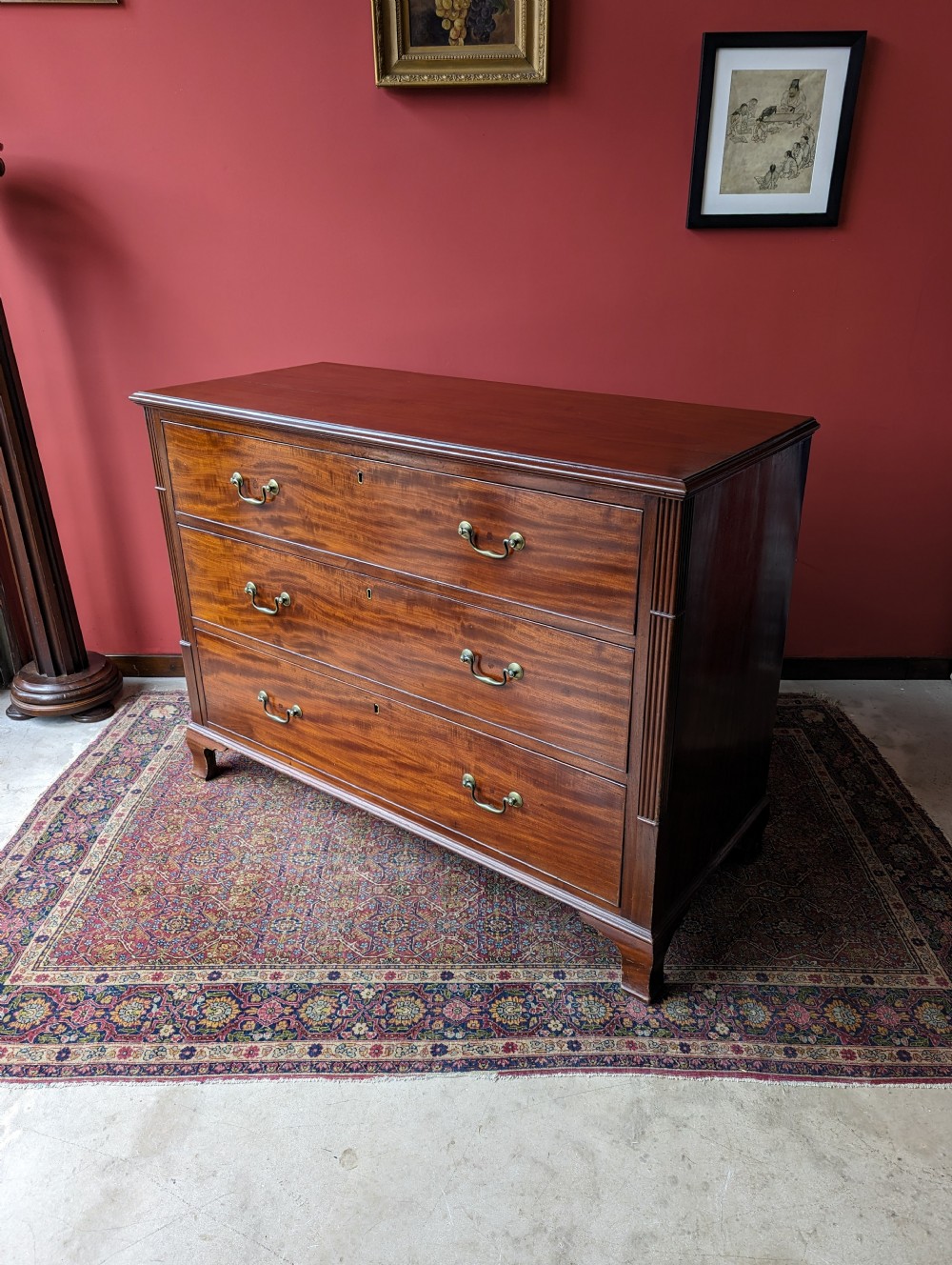 Large Antique 19th Century Mahogany Chest of Drawers View IX