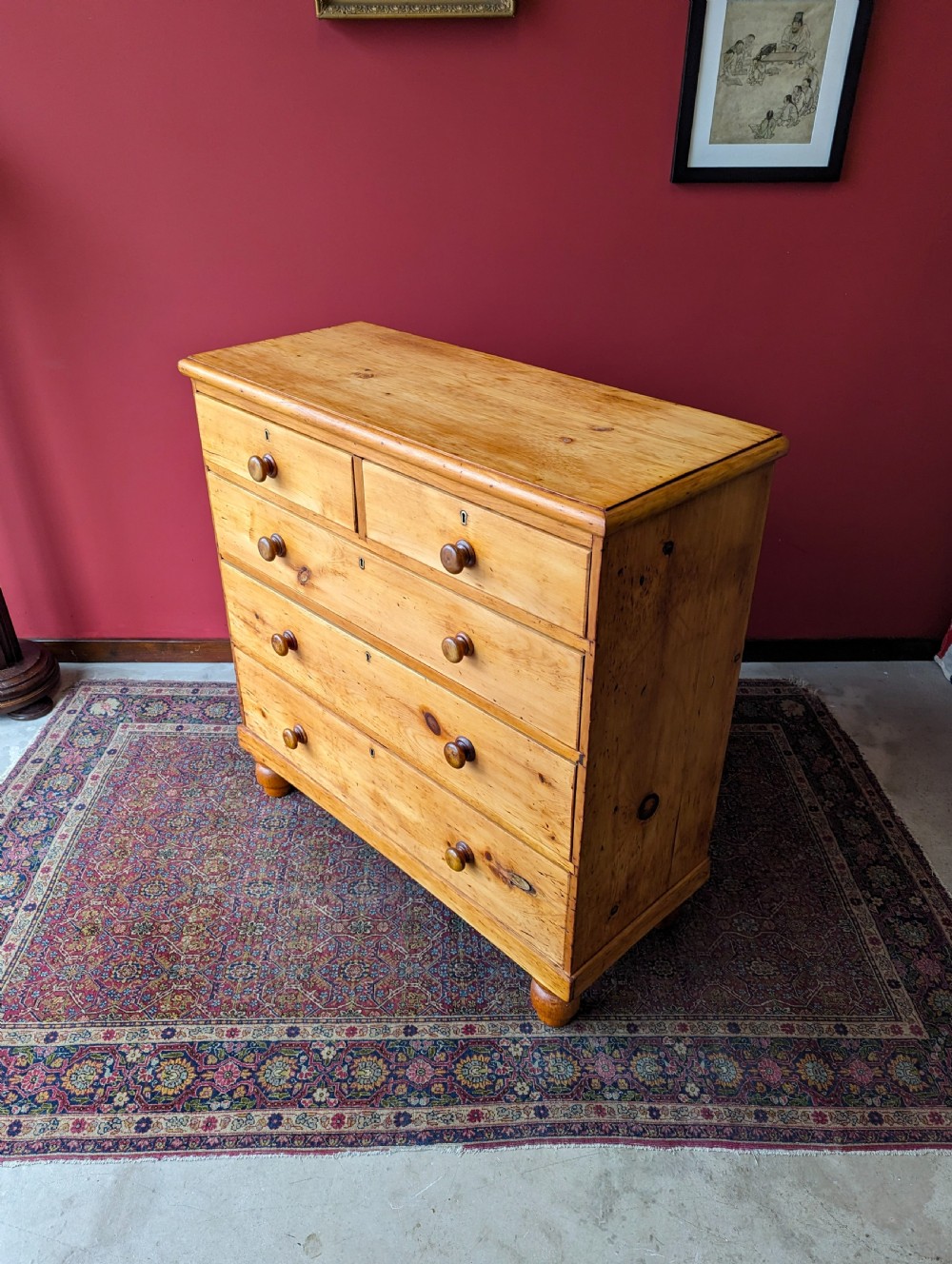Large Antique Victorian Pine Chest of Drawers View V