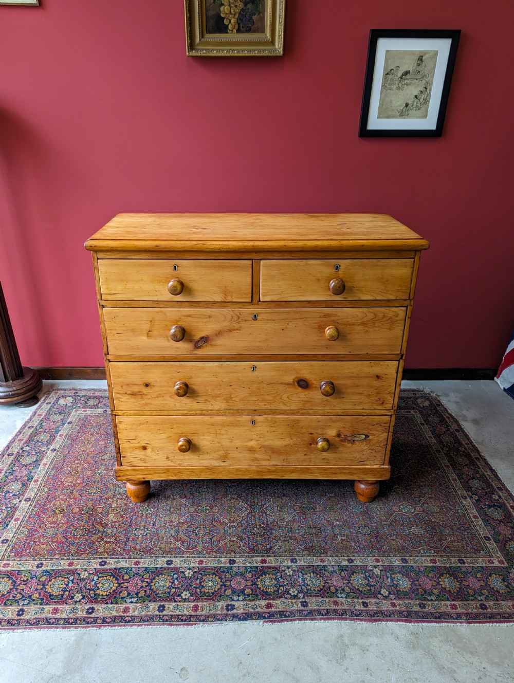 Large Antique Victorian Pine Chest of Drawers View VI