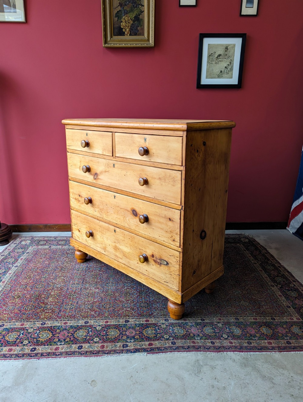 Large Antique Victorian Pine Chest of Drawers View VII