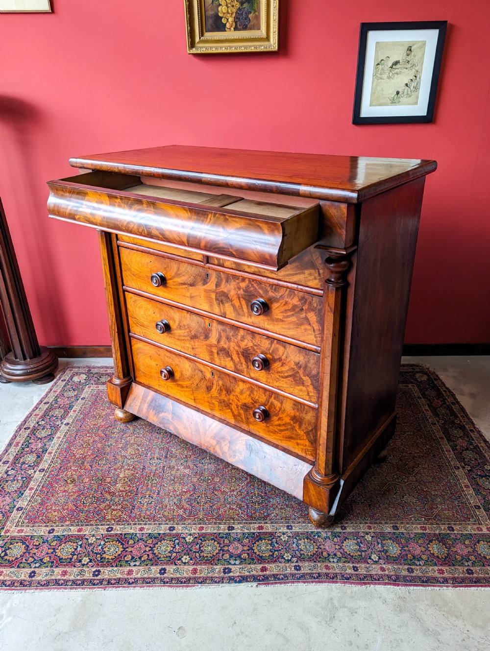 Antique Victorian Mahogany Scotch Chest / Large Chest of Drawers View IV
