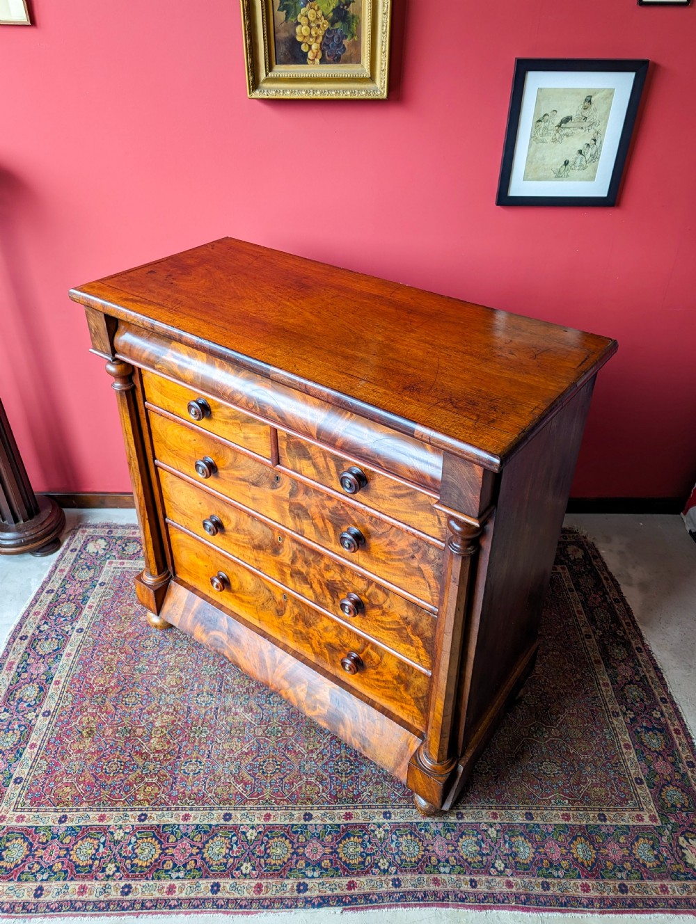 Antique Victorian Mahogany Scotch Chest / Large Chest of Drawers View VI