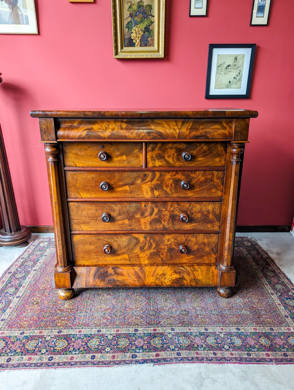 Antique Victorian Mahogany Scotch Chest / Large Chest of Drawers View VII