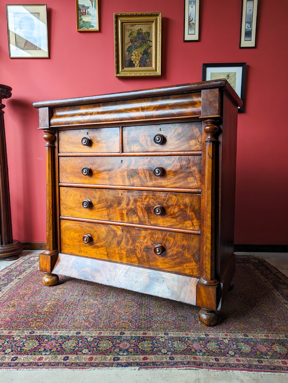 Antique Victorian Mahogany Scotch Chest / Large Chest of Drawers View VIII