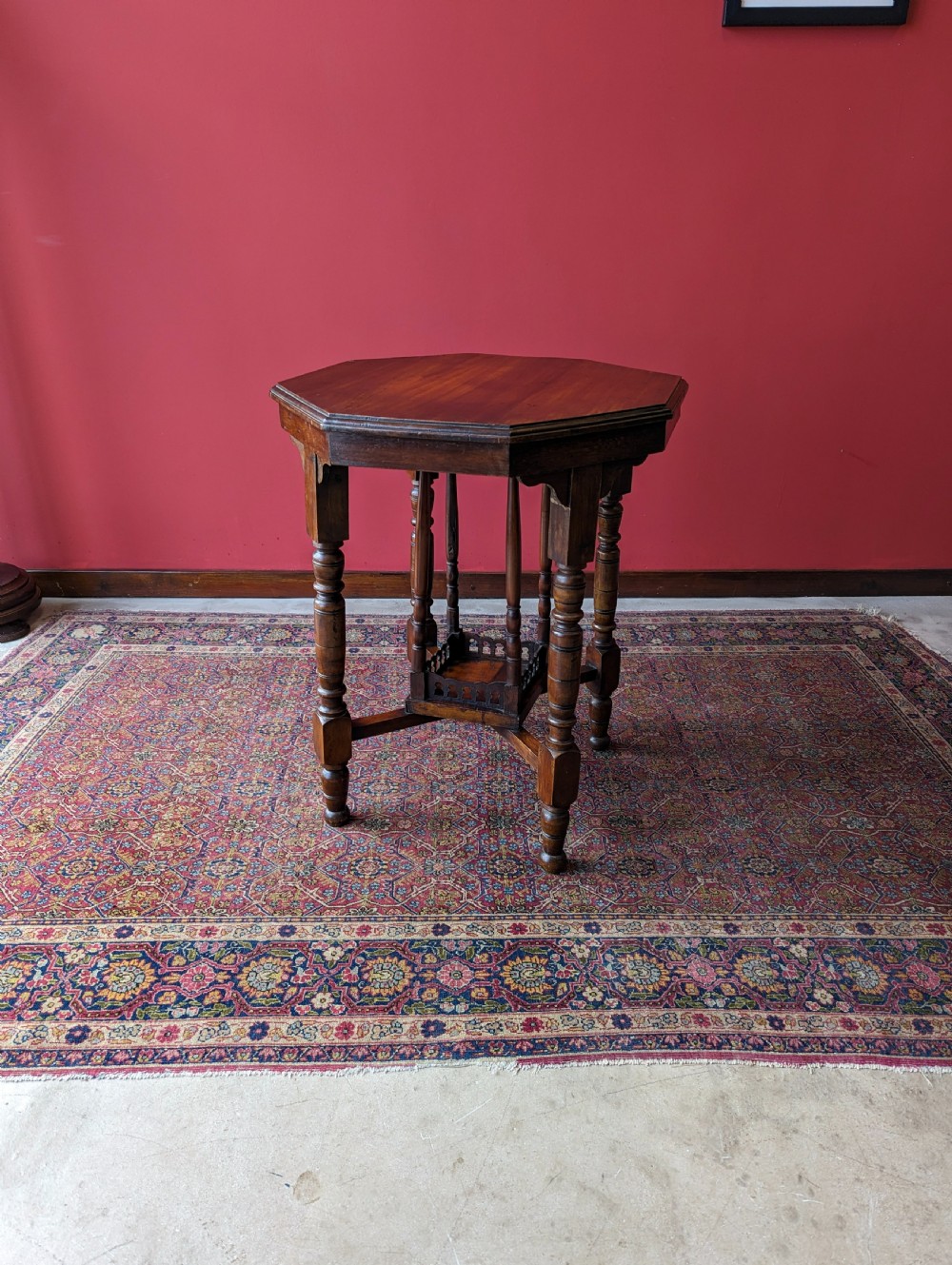 Antique Edwardian Mahogany Octagonal Occasional Table