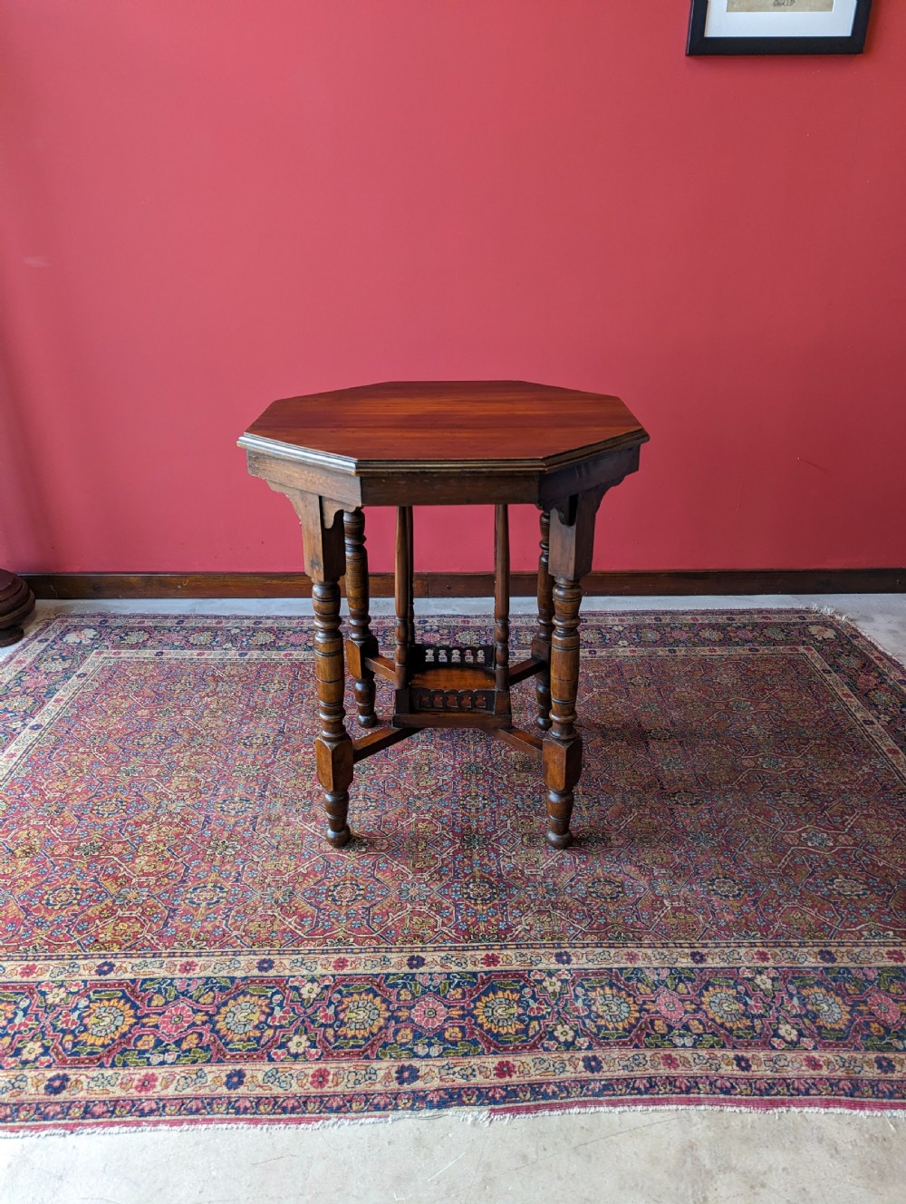Antique Edwardian Mahogany Octagonal Occasional Table View II