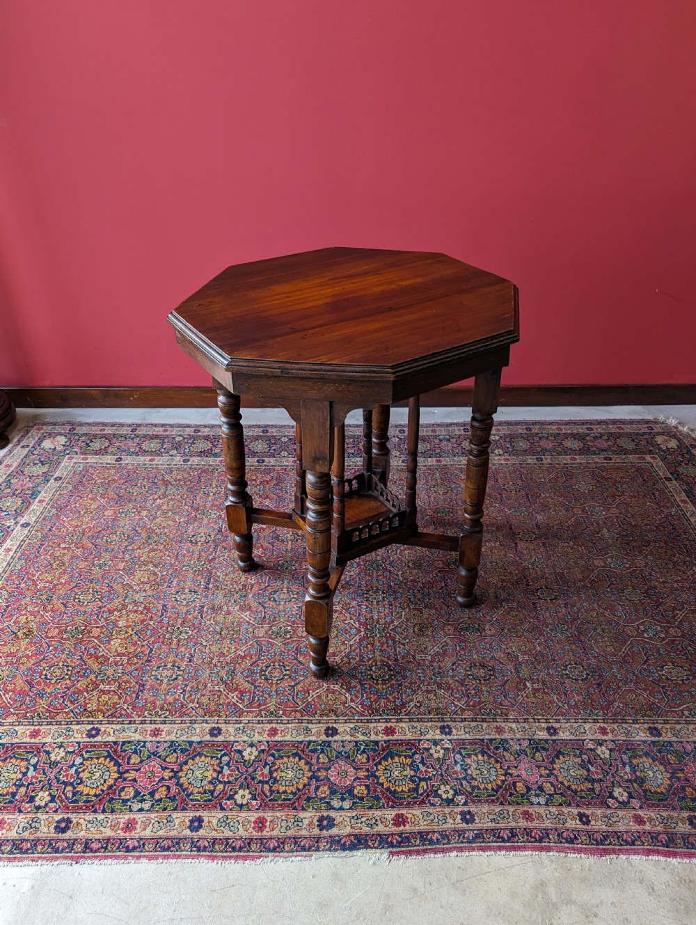 Antique Edwardian Mahogany Octagonal Occasional Table View V
