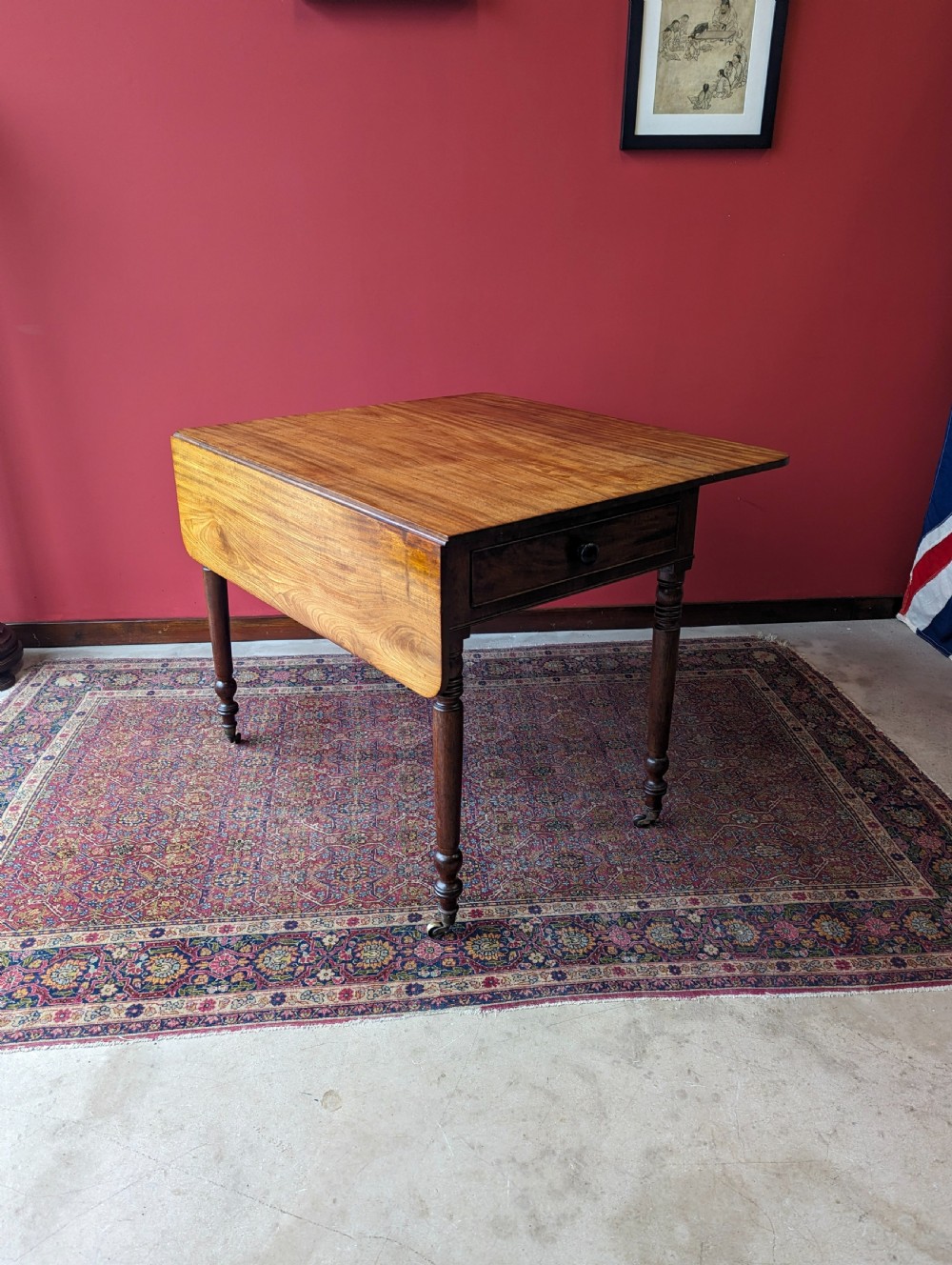 Antique Victorian Mahogany Pembroke Table View V