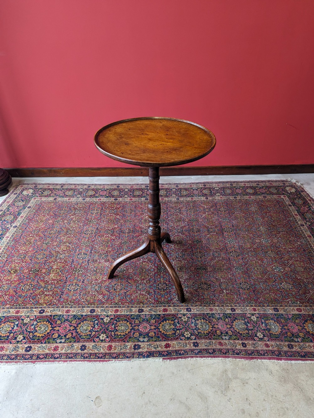 Antique 19th Century Mahogany Tilt Top Spider Leg Wine Table / Occasional Table View III