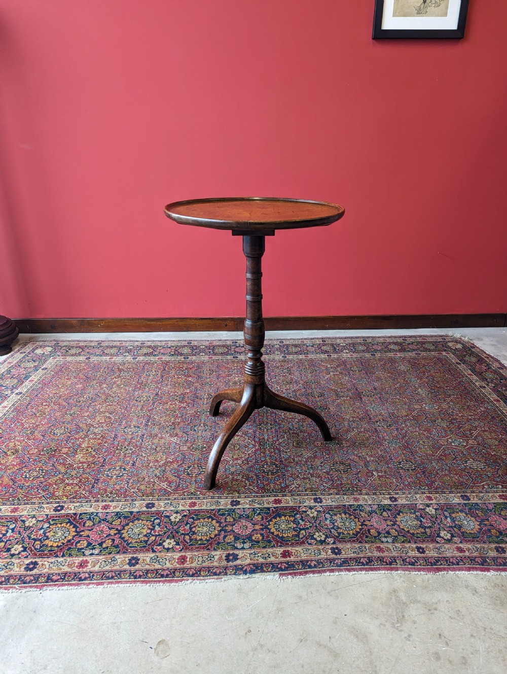 Antique 19th Century Mahogany Tilt Top Spider Leg Wine Table / Occasional Table View IV