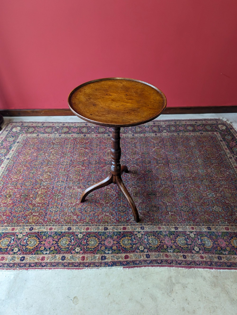 Antique 19th Century Mahogany Tilt Top Spider Leg Wine Table / Occasional Table View VI