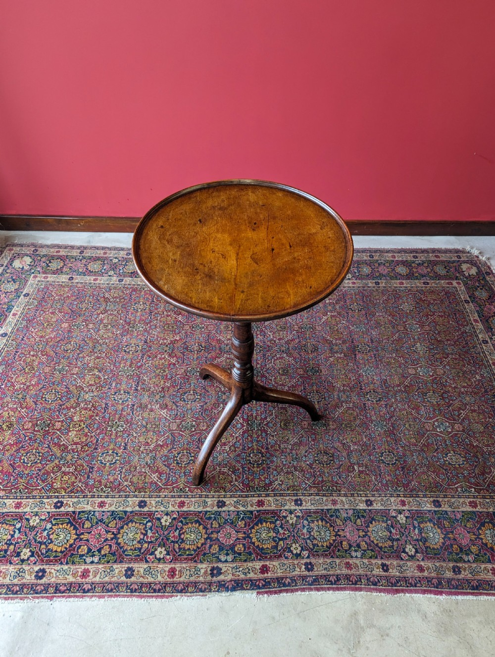 Antique 19th Century Mahogany Tilt Top Spider Leg Wine Table / Occasional Table View VIII