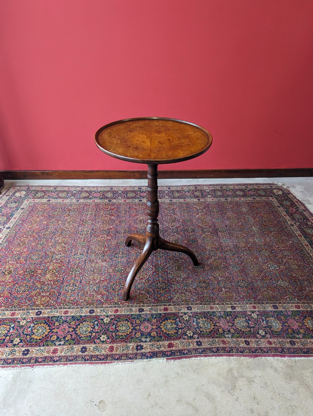Antique 19th Century Mahogany Tilt Top Spider Leg Wine Table / Occasional Table View IX