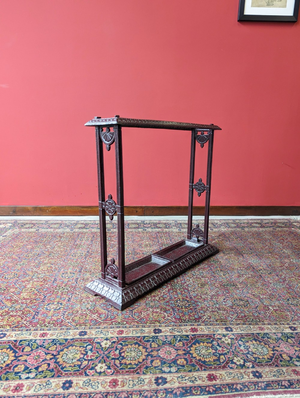Antique Victorian Cast Iron Stick Stand View IV