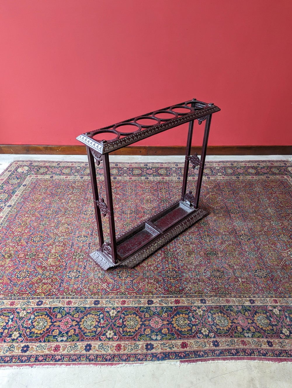 Antique Victorian Cast Iron Stick Stand View VII