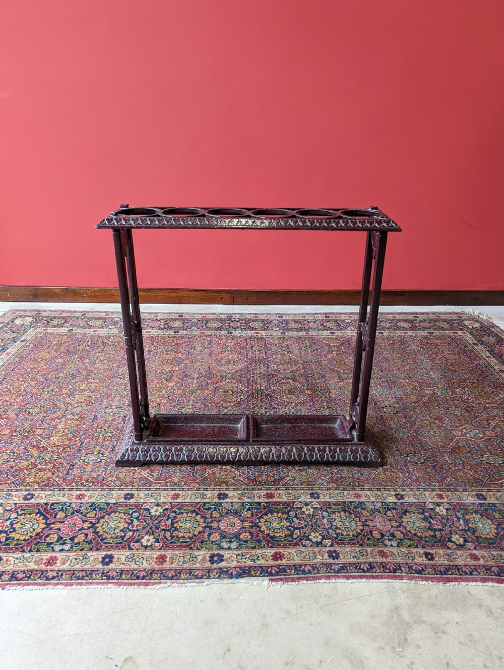 Antique Victorian Cast Iron Stick Stand View VIII