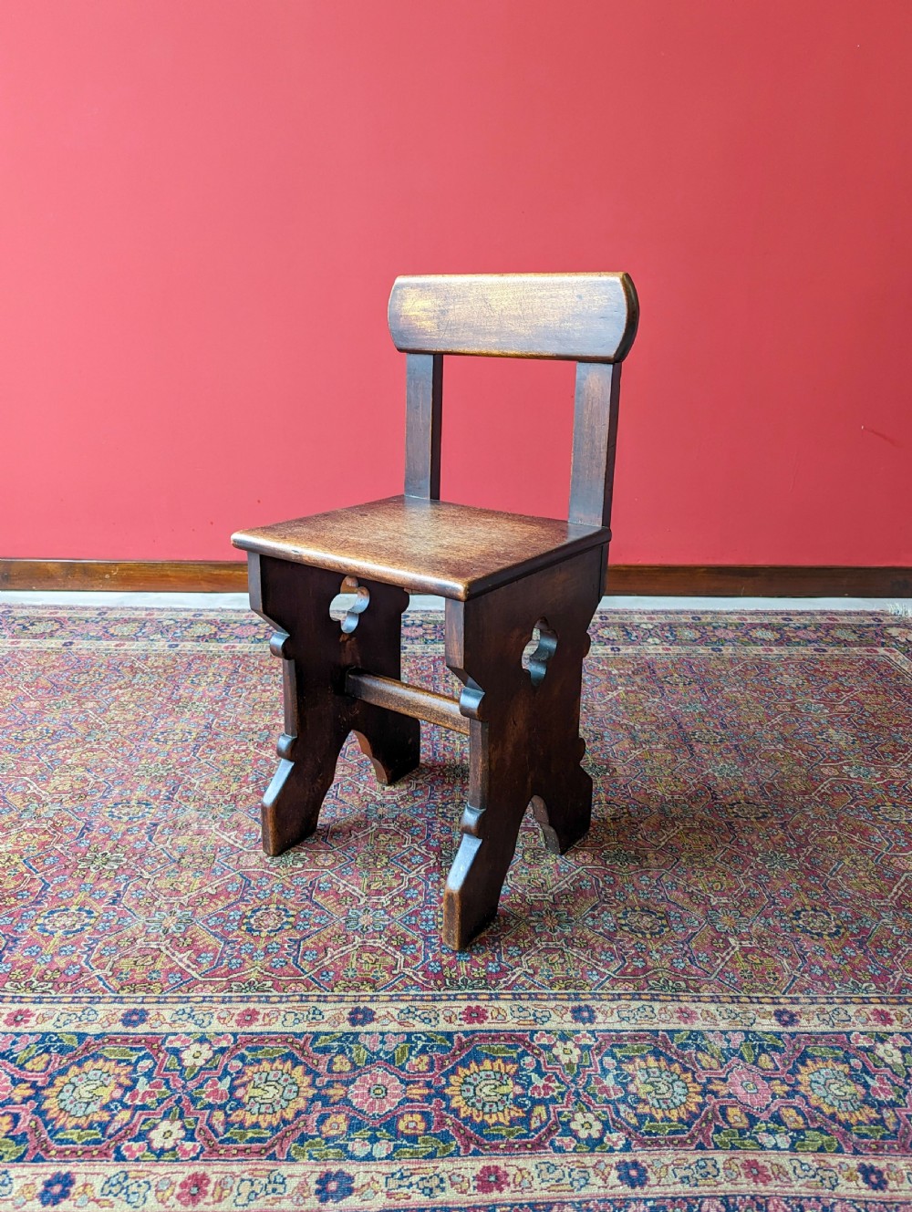 Antique Oak Arts & Crafts Diminutive Hall Chair