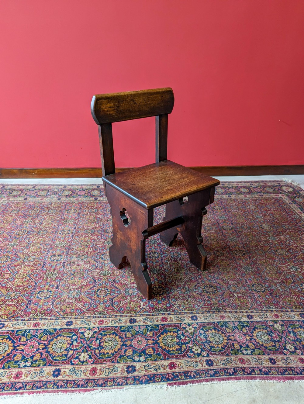 Antique Oak Arts & Crafts Diminutive Hall Chair View V