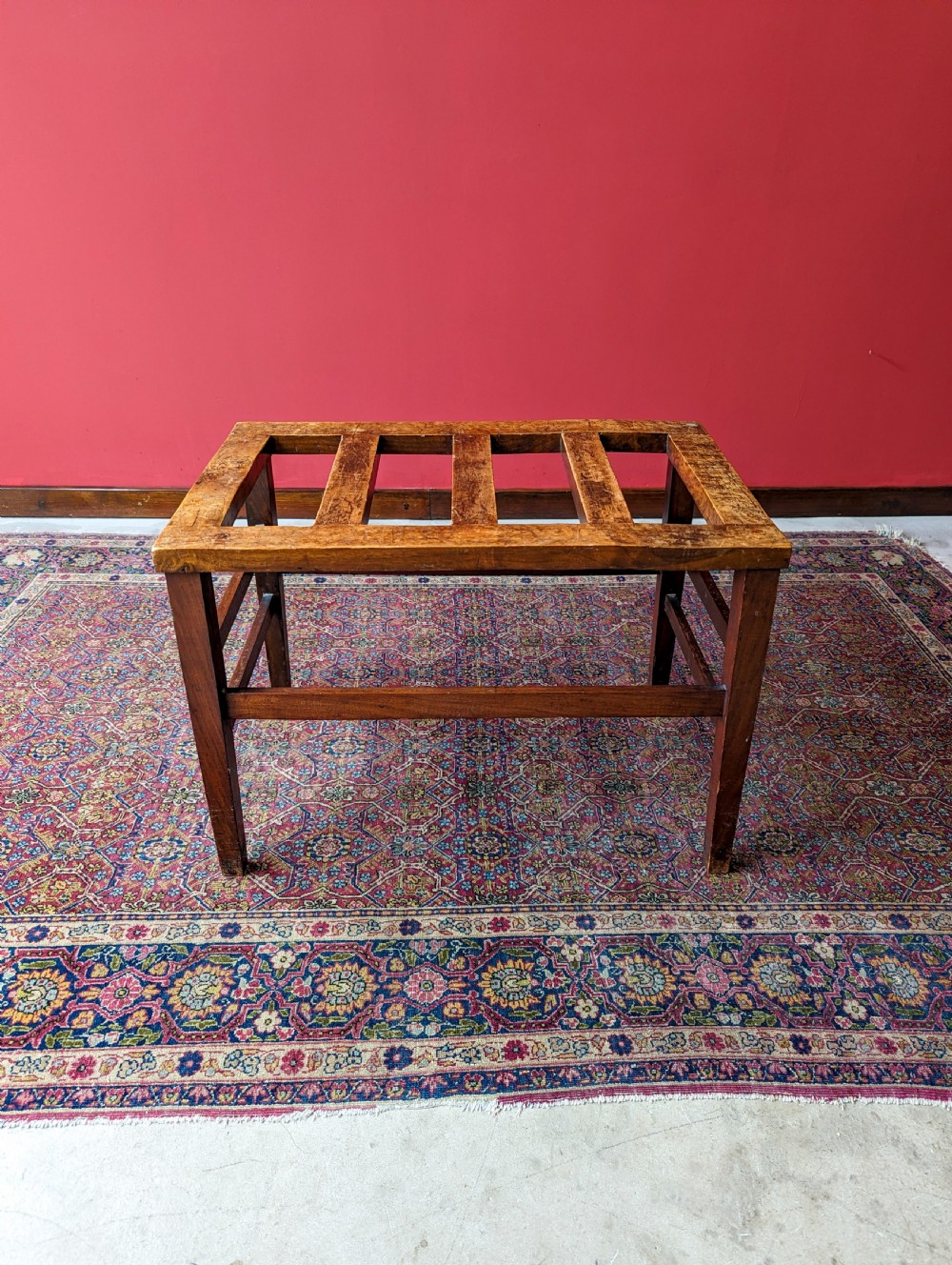 Antique 1920’s American Walnut Luggage Stand View II
