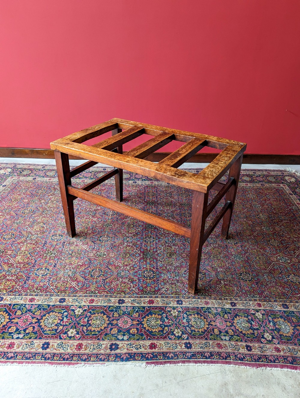 Antique 1920’s American Walnut Luggage Stand View V